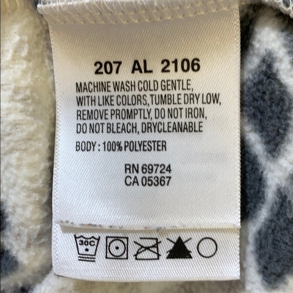 Columbia black white sweater fleece sz M - Picture 8 of 8